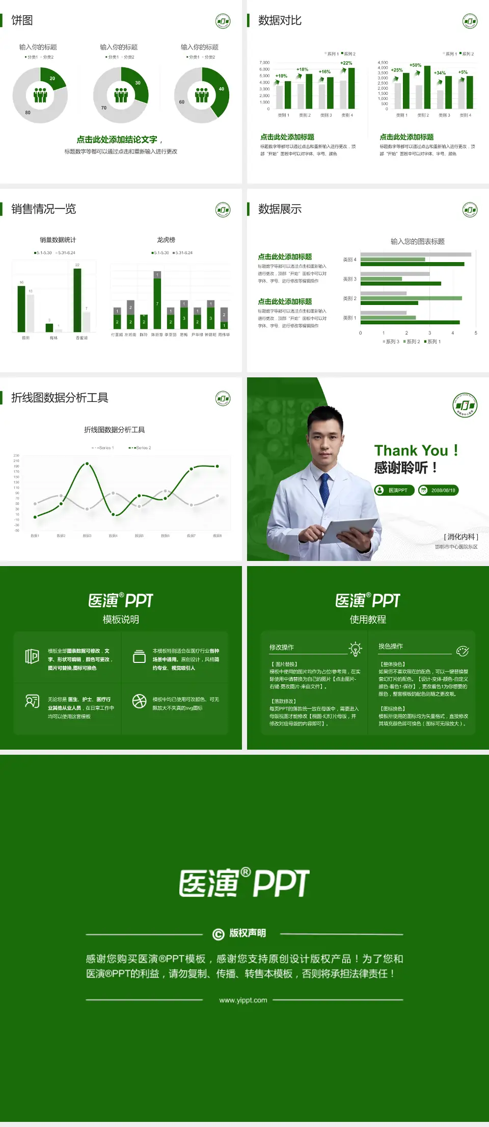 邯郸市中心医院东区病例分享与讨论PPT模板4:3格式幻灯片预览图4