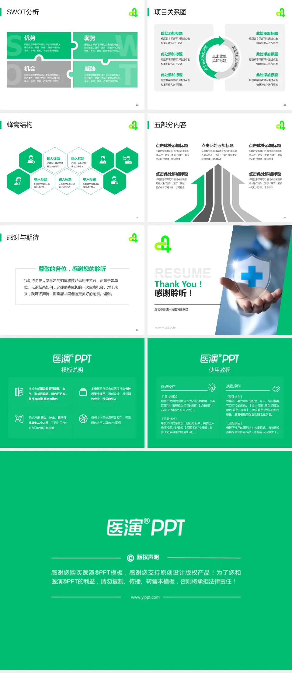 廊坊市第四人民医院主院区个人求职应聘简历PPT模板4:3格式幻灯片预览图4