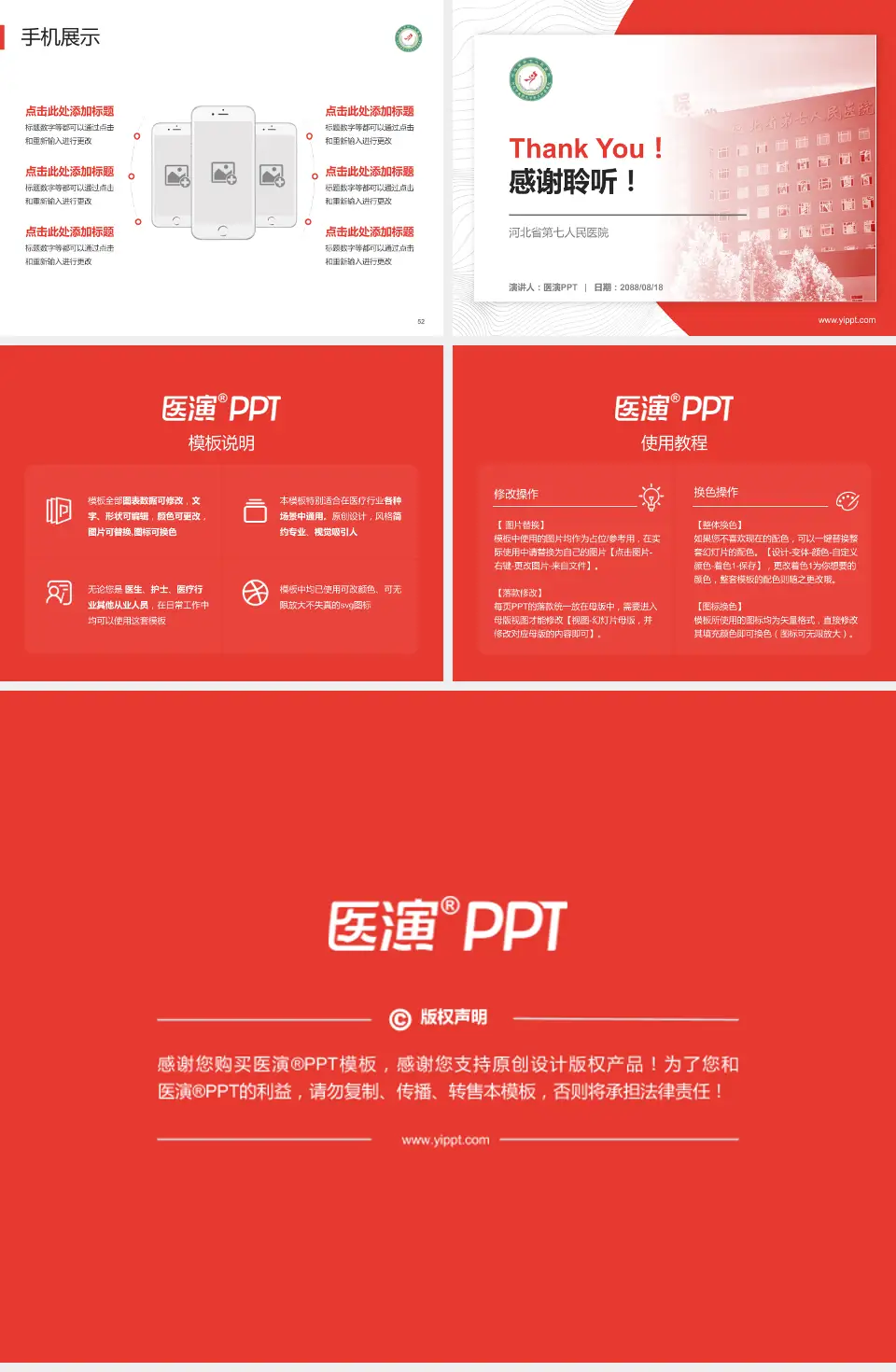 河北省第七人民医院医院管理报告PPT模板4:3格式幻灯片预览图7