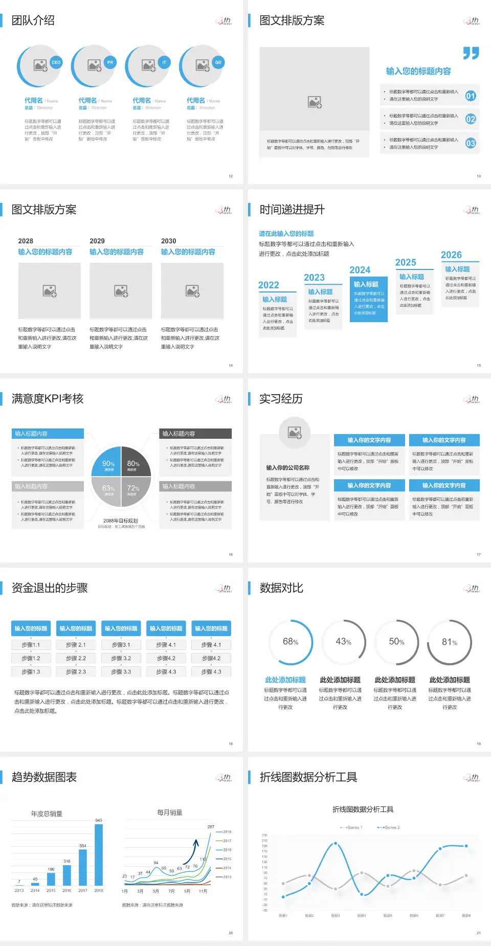 河北医科大学第四医院总院培训与教育PPT模板4:3格式幻灯片预览图3