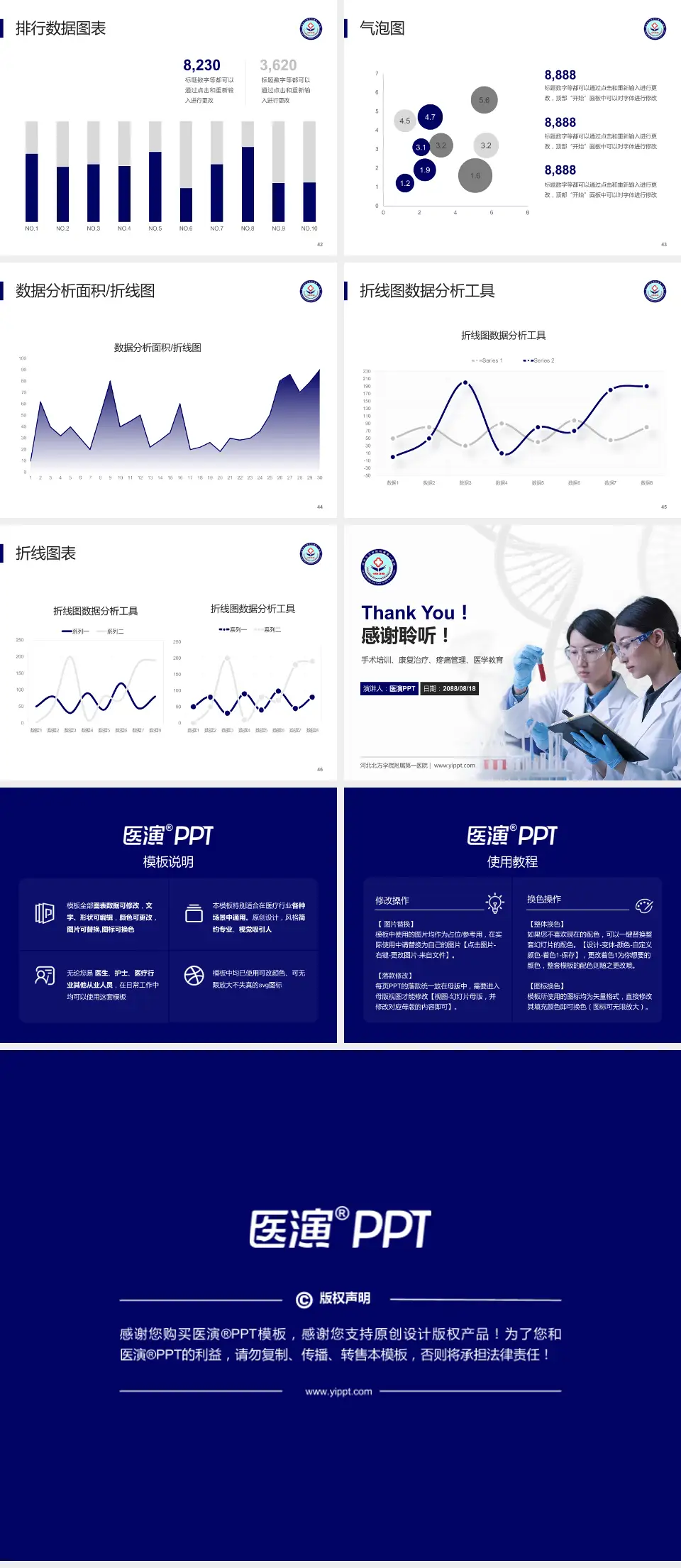 河北北方学院附属第一医院科研成果展示PPT模板4:3格式幻灯片预览图6