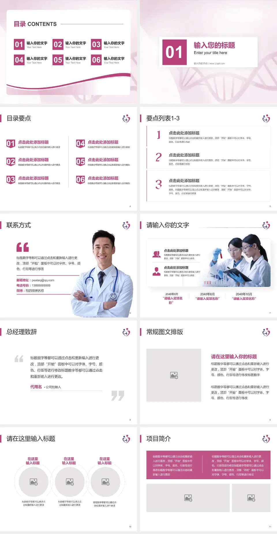 邯郸市妇幼保健院项目申请与汇报PPT模板4:3格式幻灯片预览图2