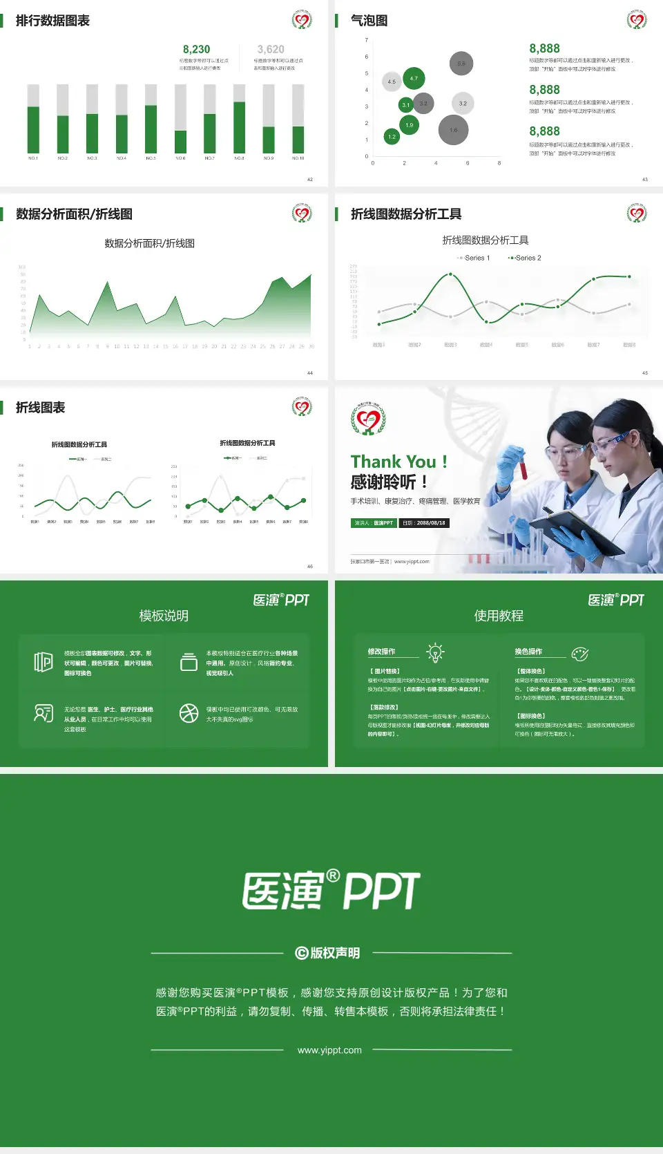张家口市第一医院科研成果展示PPT模板16:9格式幻灯片预览图6