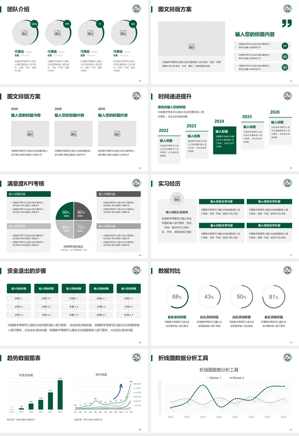 唐山市第二医院培训与教育PPT模板16:9格式幻灯片预览图3