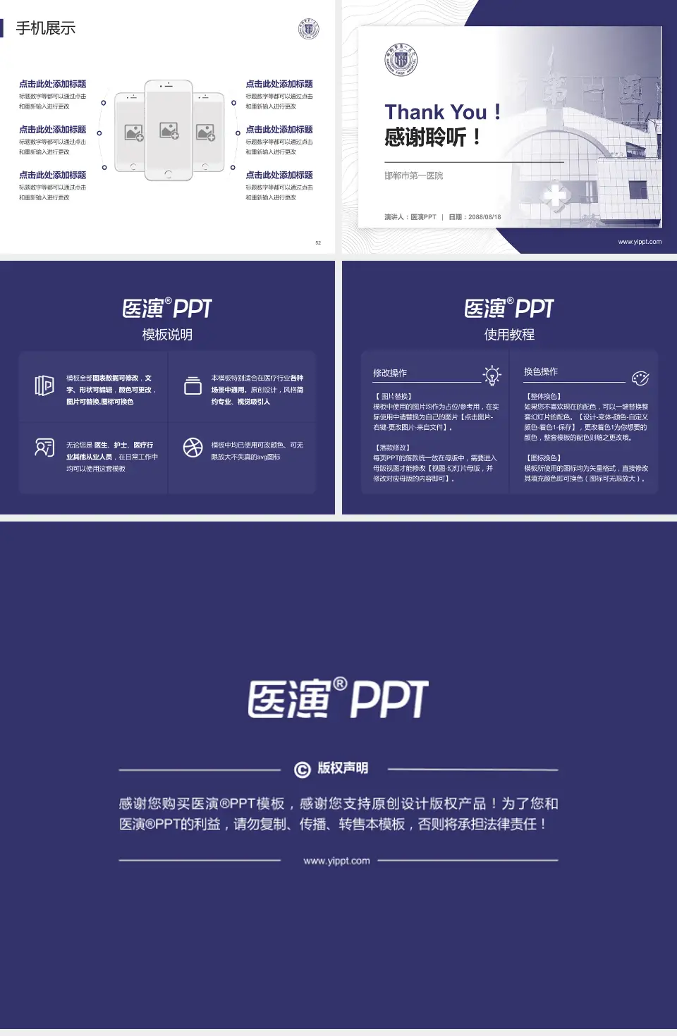 邯郸市第一医院医院管理报告PPT模板4:3格式幻灯片预览图7