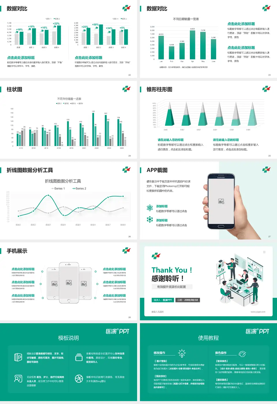 唐县人民医院财务与预算报告PPT模板16:9格式幻灯片预览图4