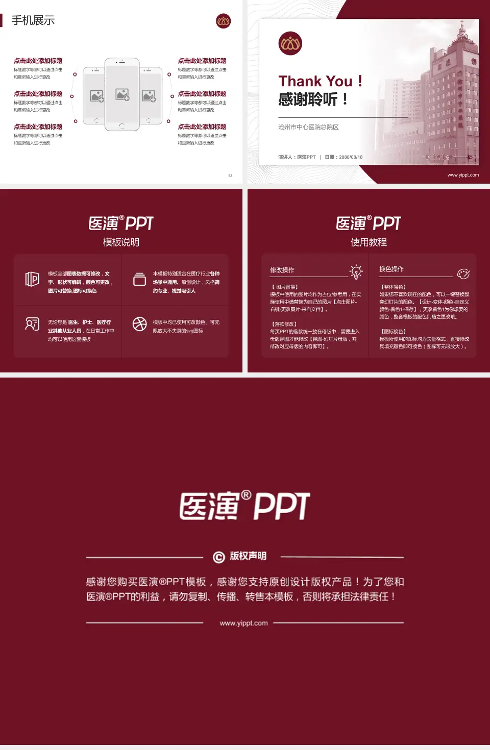 沧州市中心医院总院区医院管理报告PPT模板4:3格式幻灯片预览图7