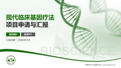 邯郸市中心医院东区项目申请与汇报PPT模板