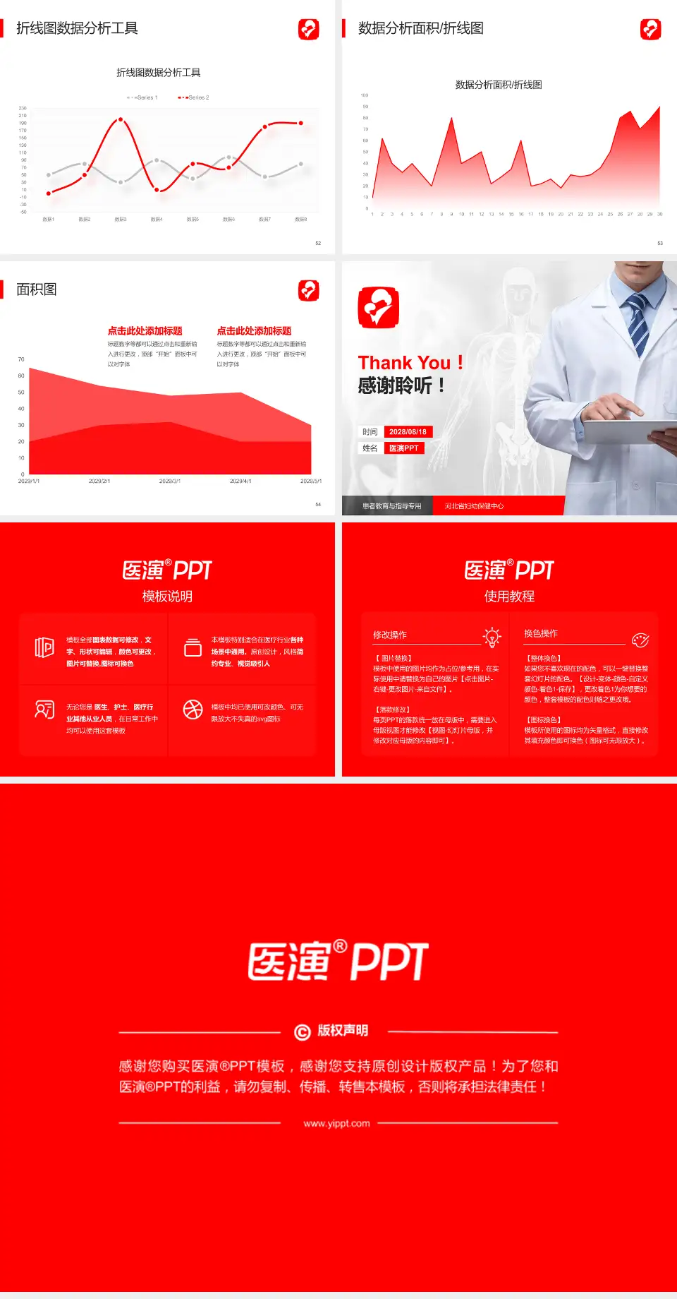 河北省妇幼保健中心患者教育与指导PPT模板4:3格式幻灯片预览图7