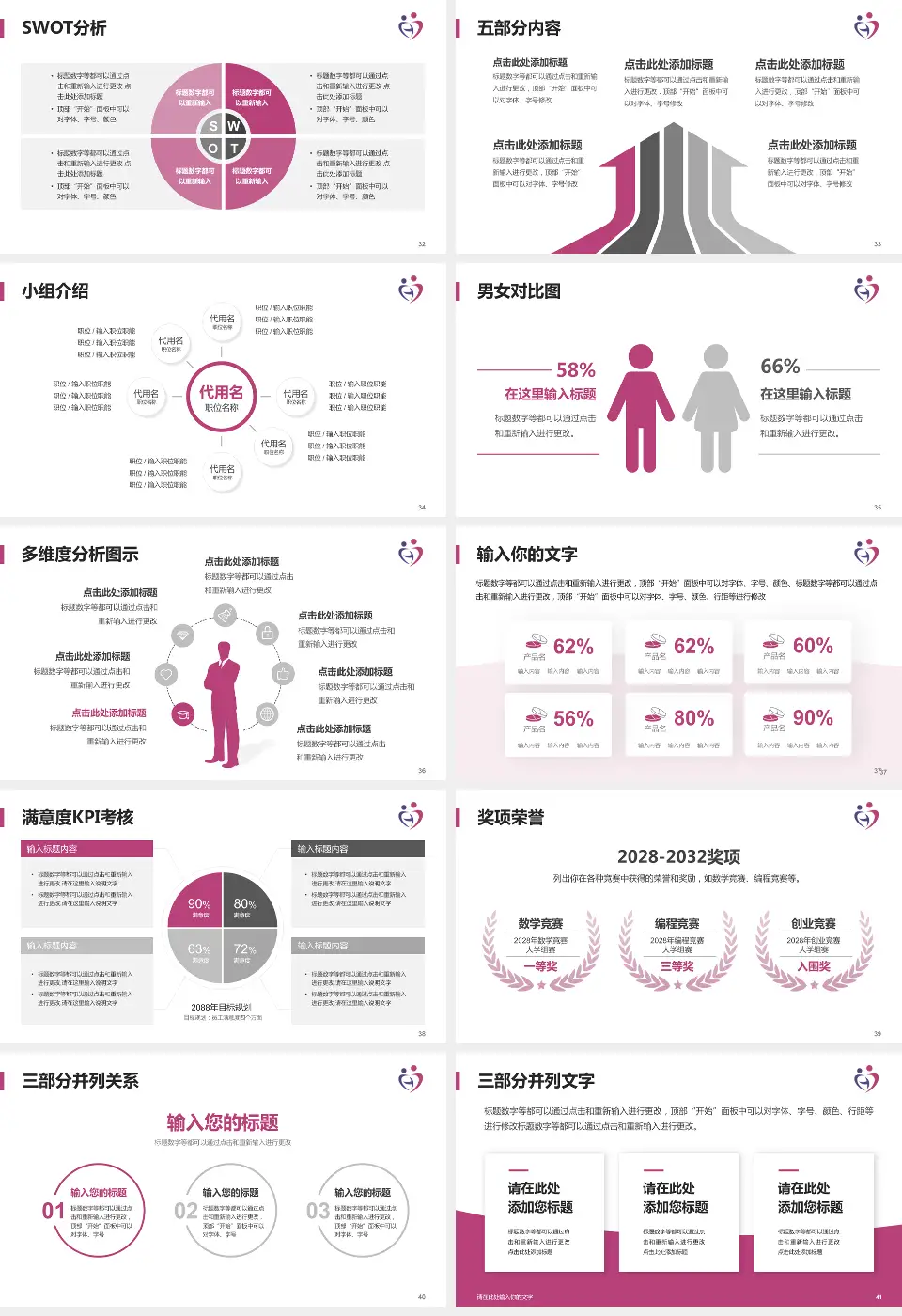 邯郸市妇幼保健院医疗行业比赛专用PPT模板16:9格式幻灯片预览图5