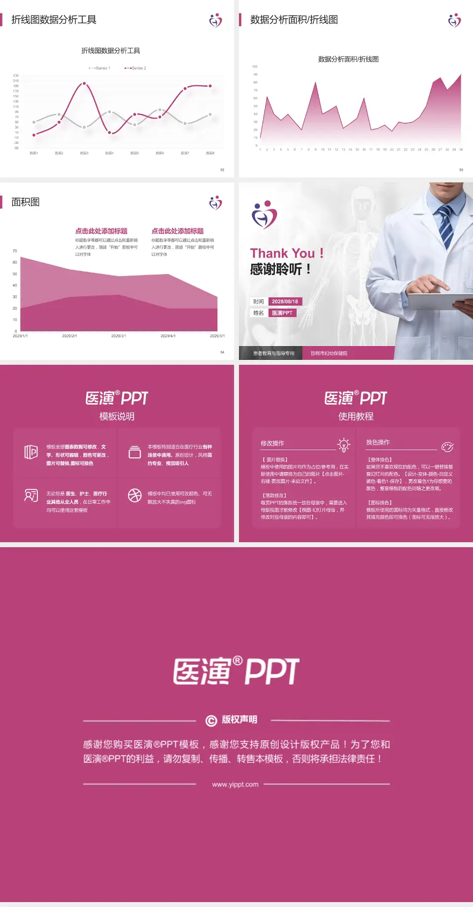 邯郸市妇幼保健院患者教育与指导PPT模板4:3格式幻灯片预览图7