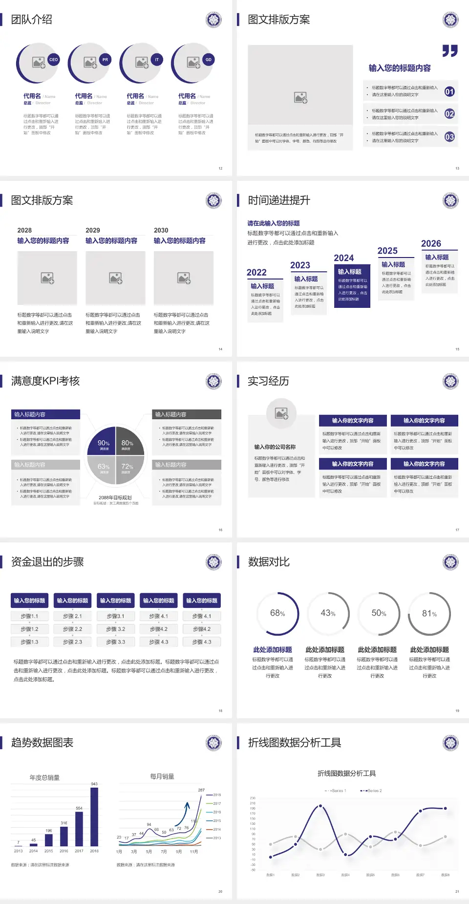 河北大学附属医院培训与教育PPT模板4:3格式幻灯片预览图3