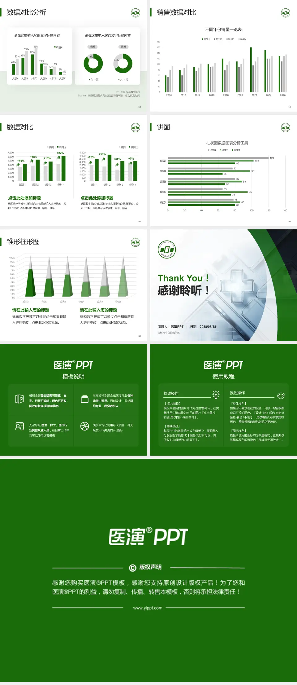 邯郸市中心医院东区医疗行业比赛专用PPT模板4:3格式幻灯片预览图7