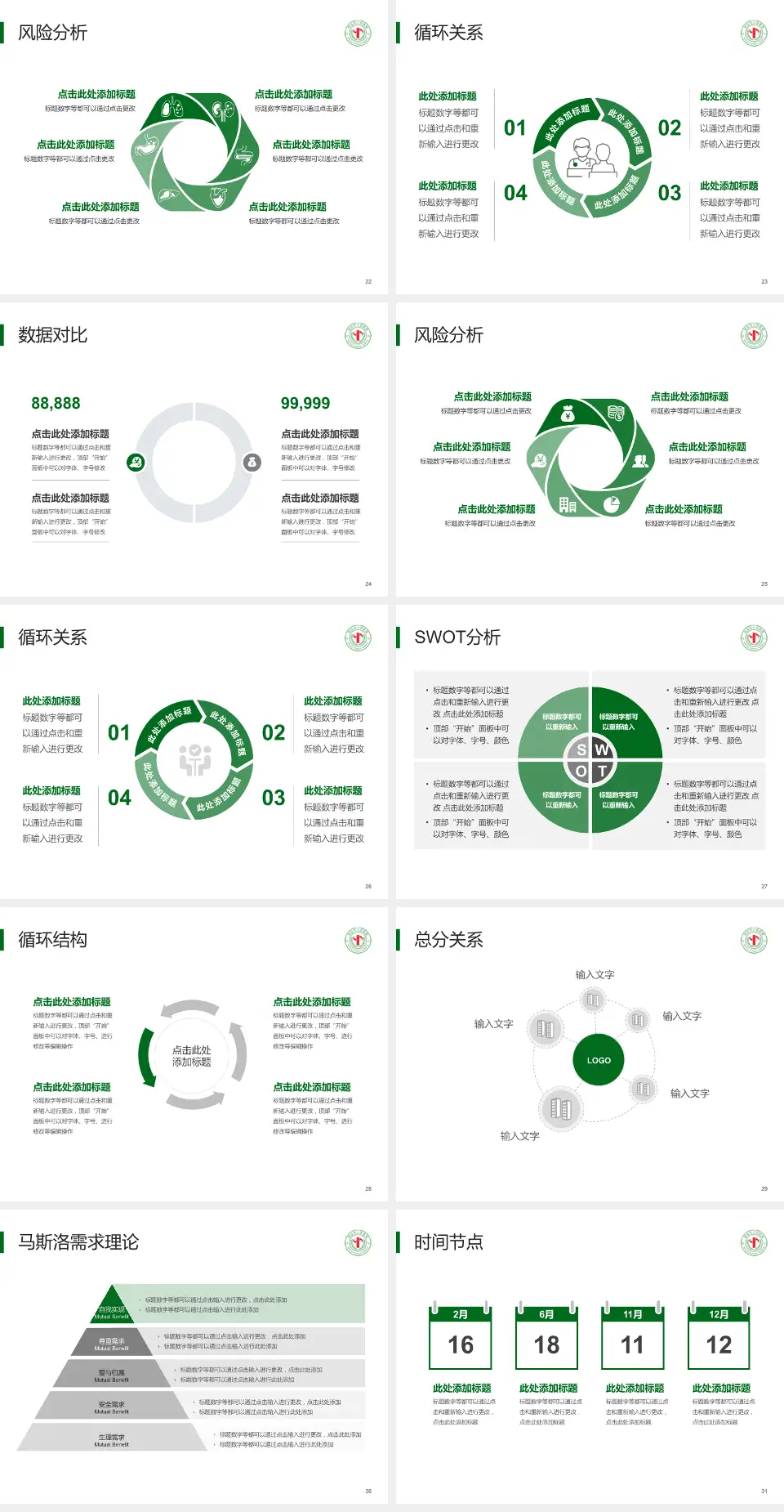 邢台市人民医院科研成果展示PPT模板4:3格式幻灯片预览图4