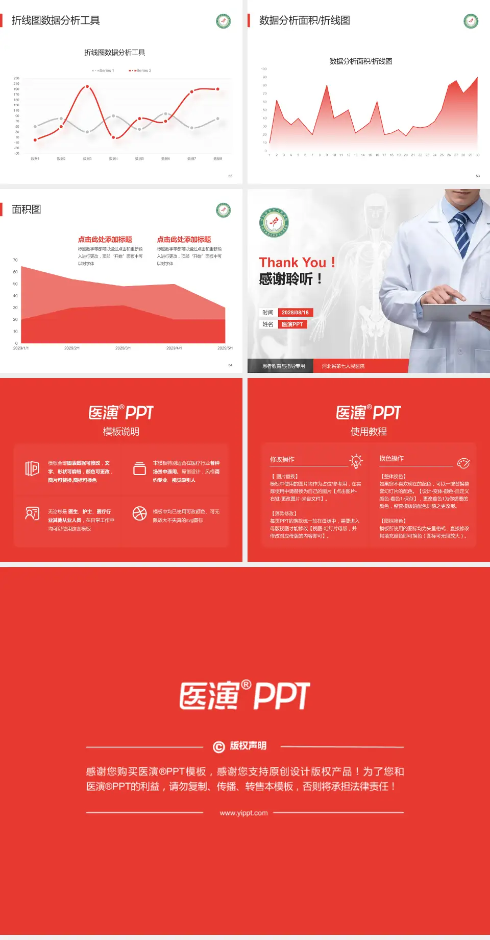 河北省第七人民医院患者教育与指导PPT模板4:3格式幻灯片预览图7