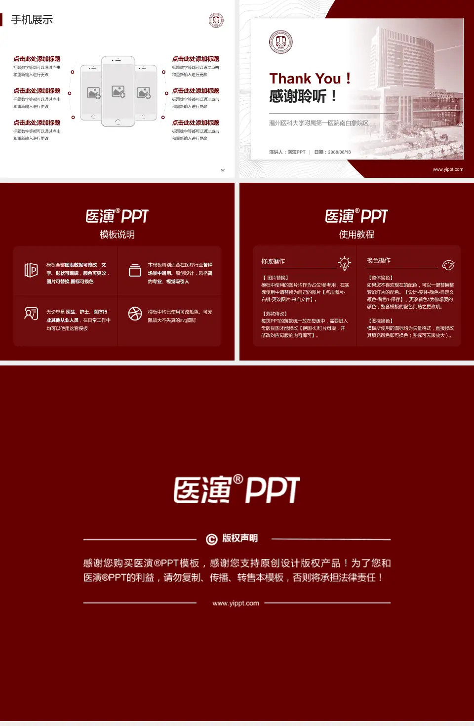 温州医科大学附属第一医院南白象院区医院管理报告PPT模板4:3格式幻灯片预览图7