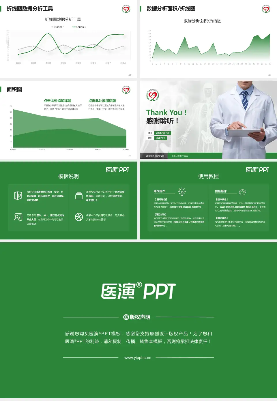 张家口市第一医院患者教育与指导PPT模板16:9格式幻灯片预览图7