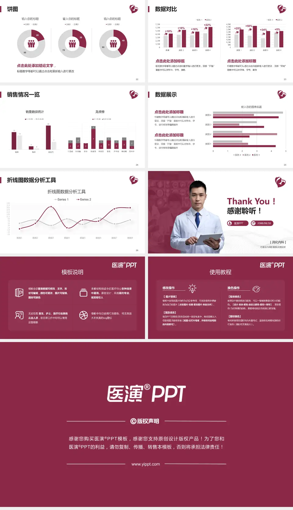 石家庄市第四医院谈固院区病例分享与讨论PPT模板16:9格式幻灯片预览图4