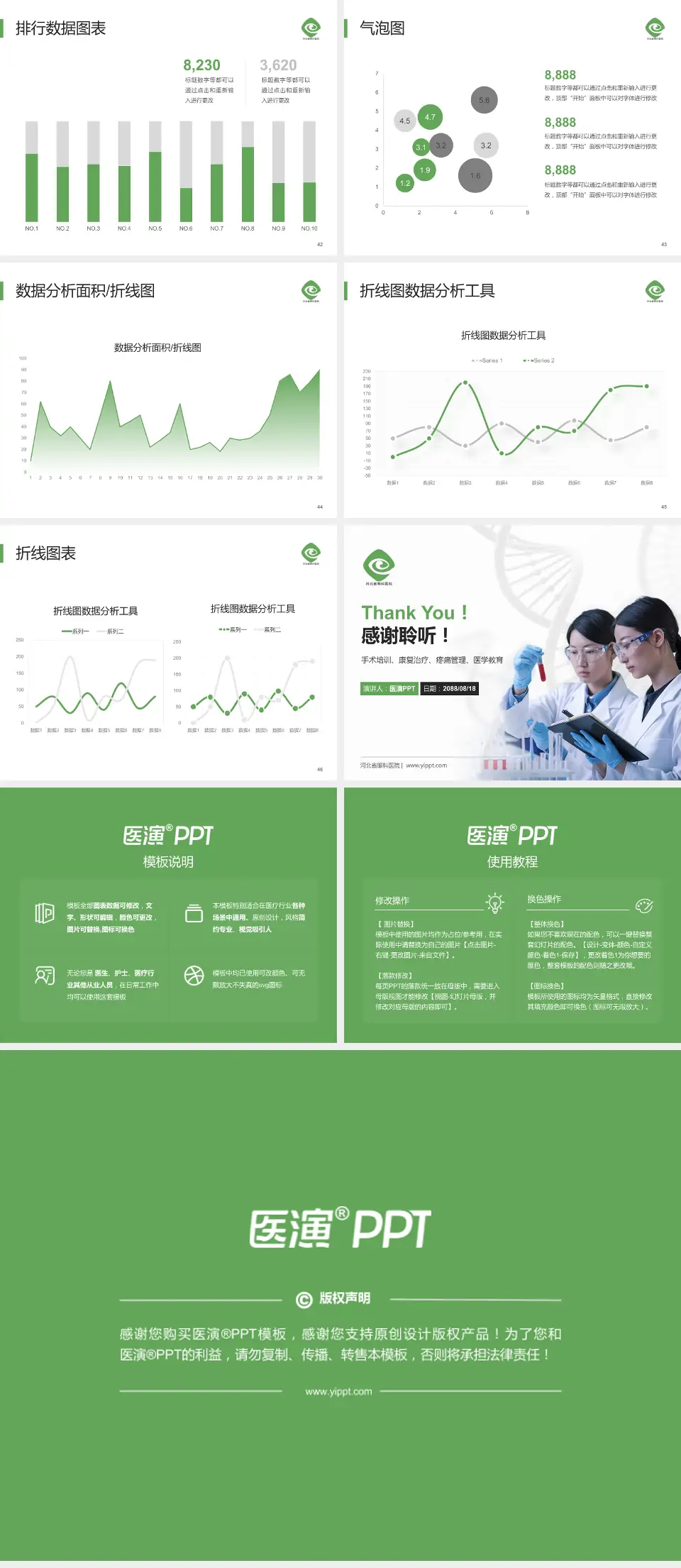 河北省眼科医院科研成果展示PPT模板4:3格式幻灯片预览图6
