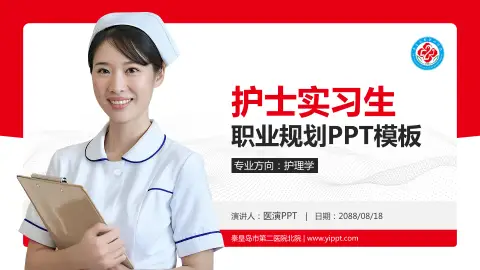 秦皇岛市第二医院北院护理专业职业生涯规划PPT模板