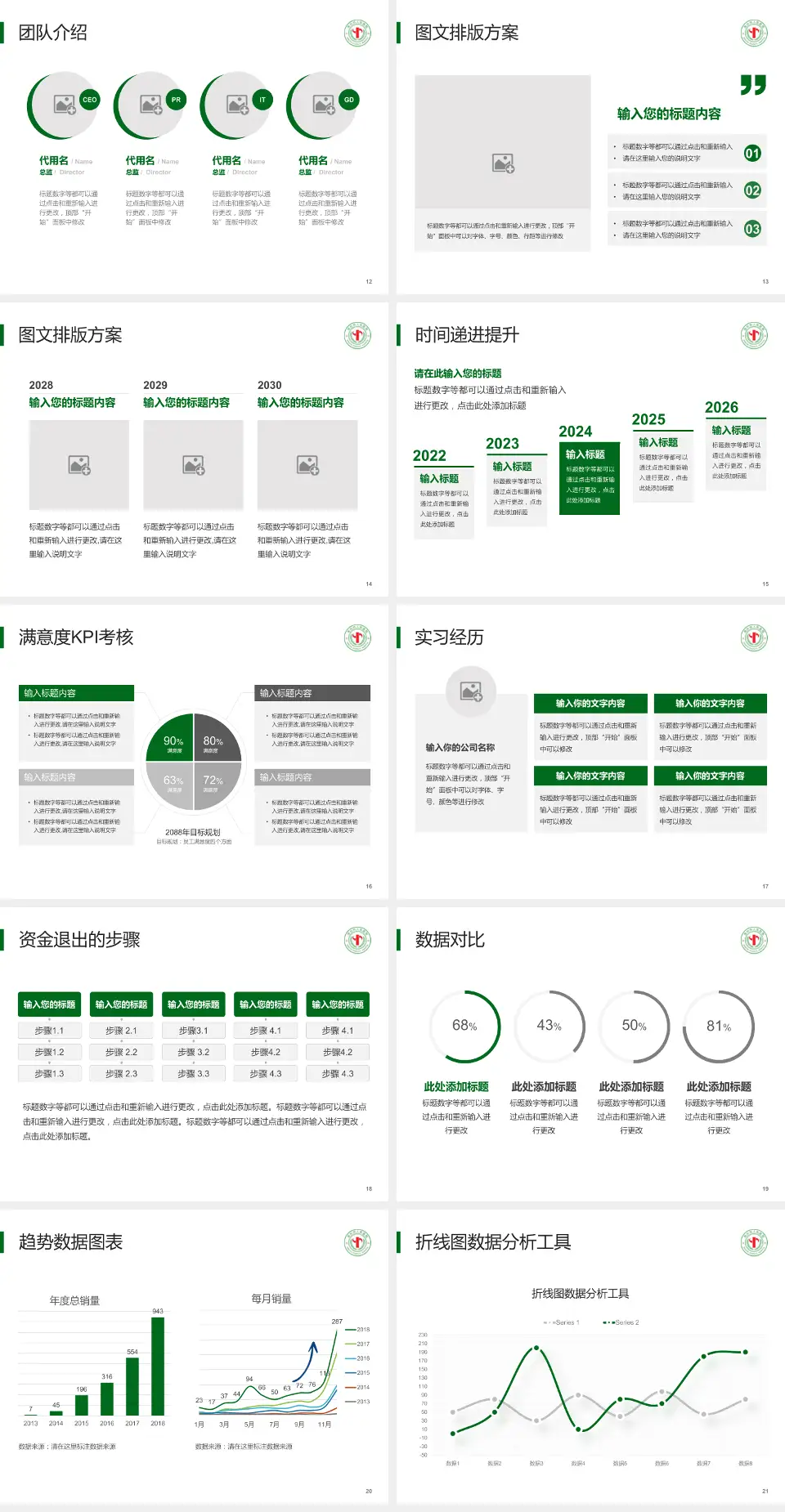 邢台市人民医院培训与教育PPT模板4:3格式幻灯片预览图3