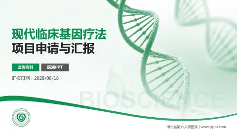 河北省第六人民医院项目申请与汇报PPT模板