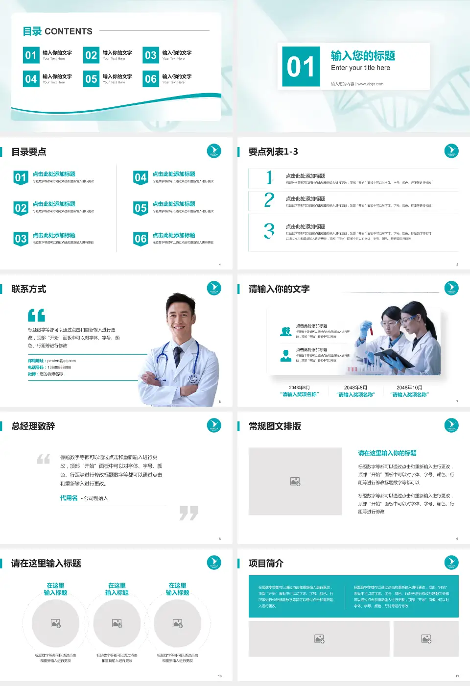 河北燕达医院项目申请与汇报PPT模板16:9格式幻灯片预览图2