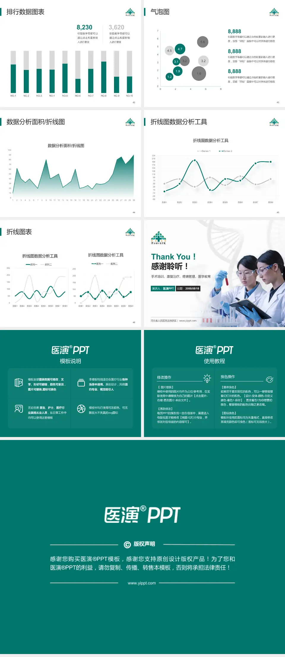河北省人民医院龙泉院区科研成果展示PPT模板4:3格式幻灯片预览图6
