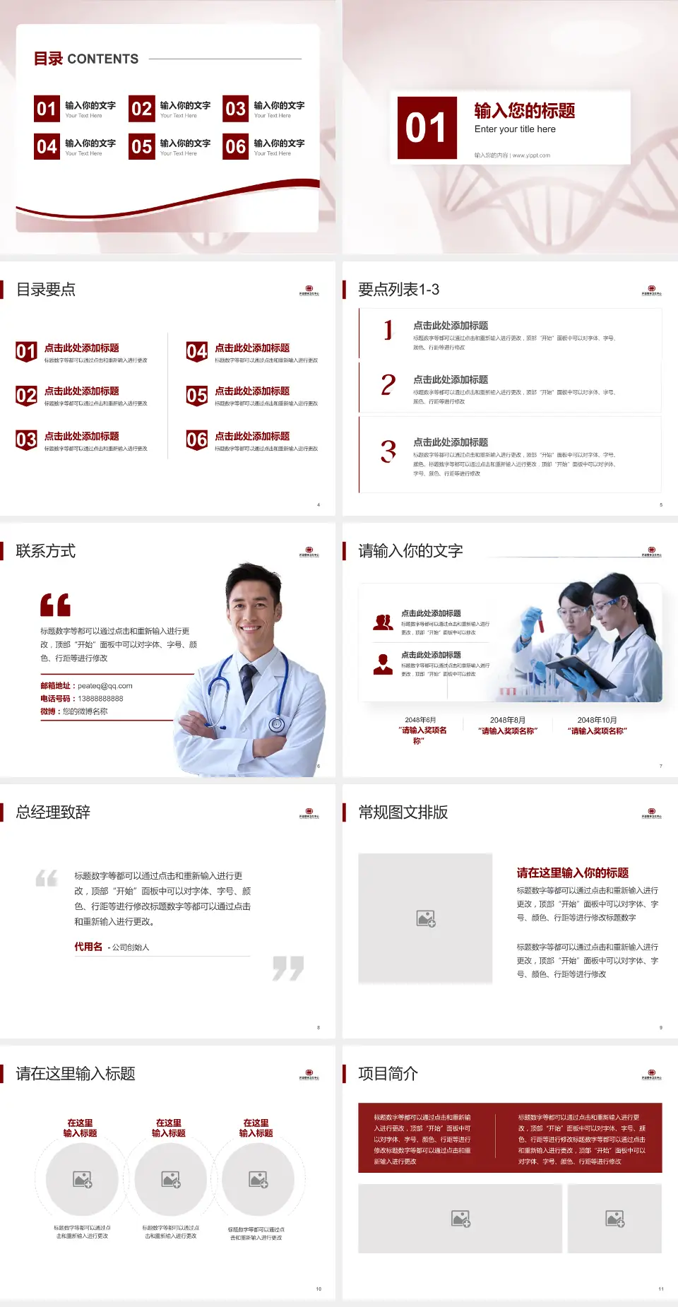 开滦精神卫生中心项目申请与汇报PPT模板4:3格式幻灯片预览图2