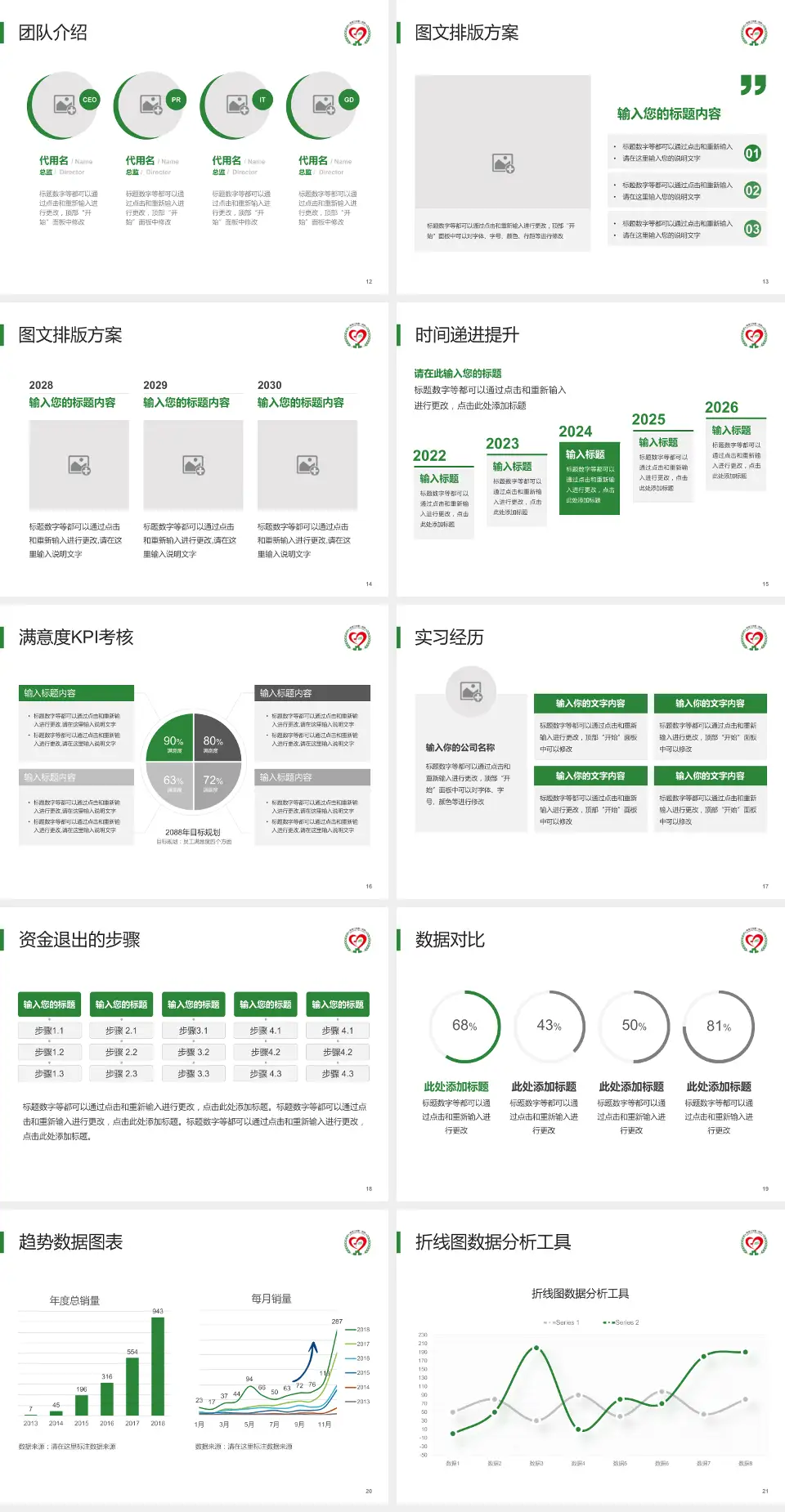 张家口市第一医院培训与教育PPT模板4:3格式幻灯片预览图3
