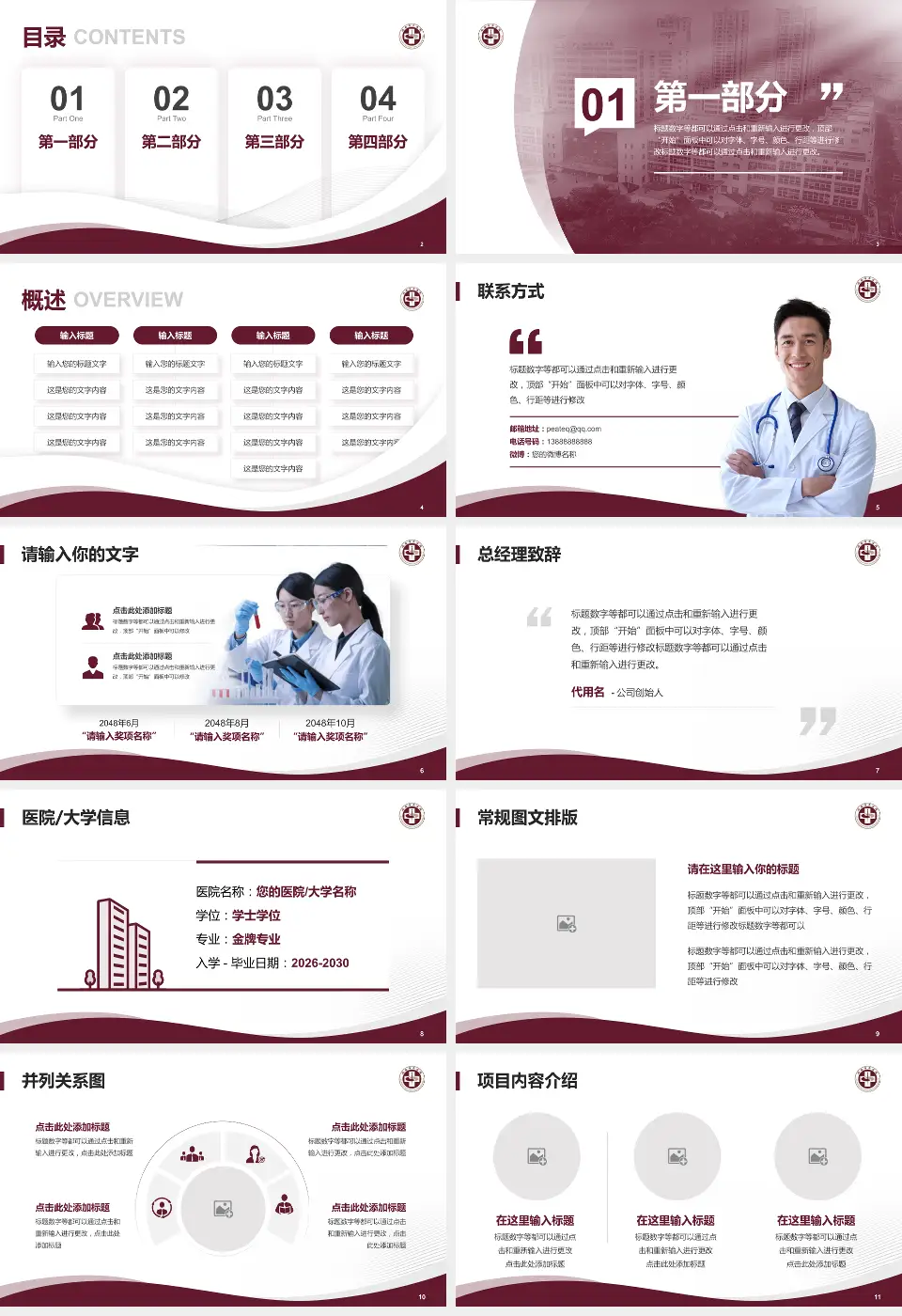 瑞安市中医院会议与研讨会PPT模板16:9格式幻灯片预览图2