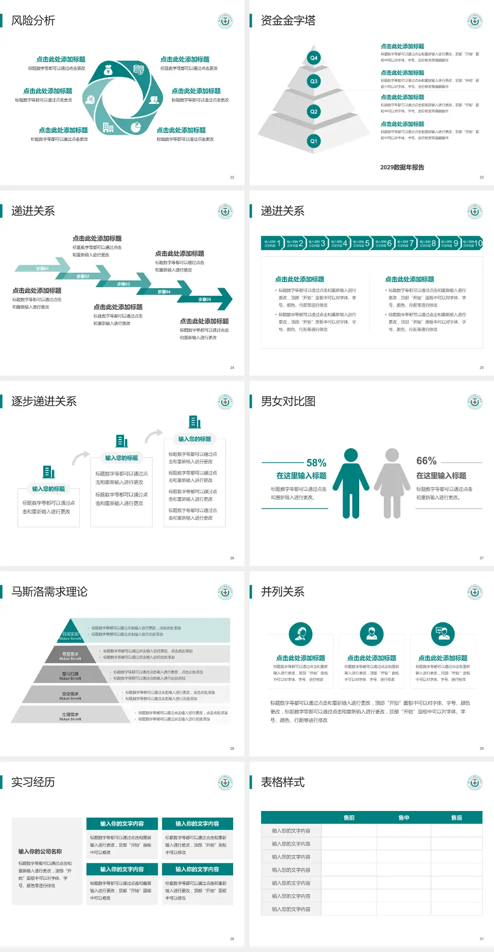温州市中西医结合医院项目申请与汇报PPT模板4:3格式幻灯片预览图4