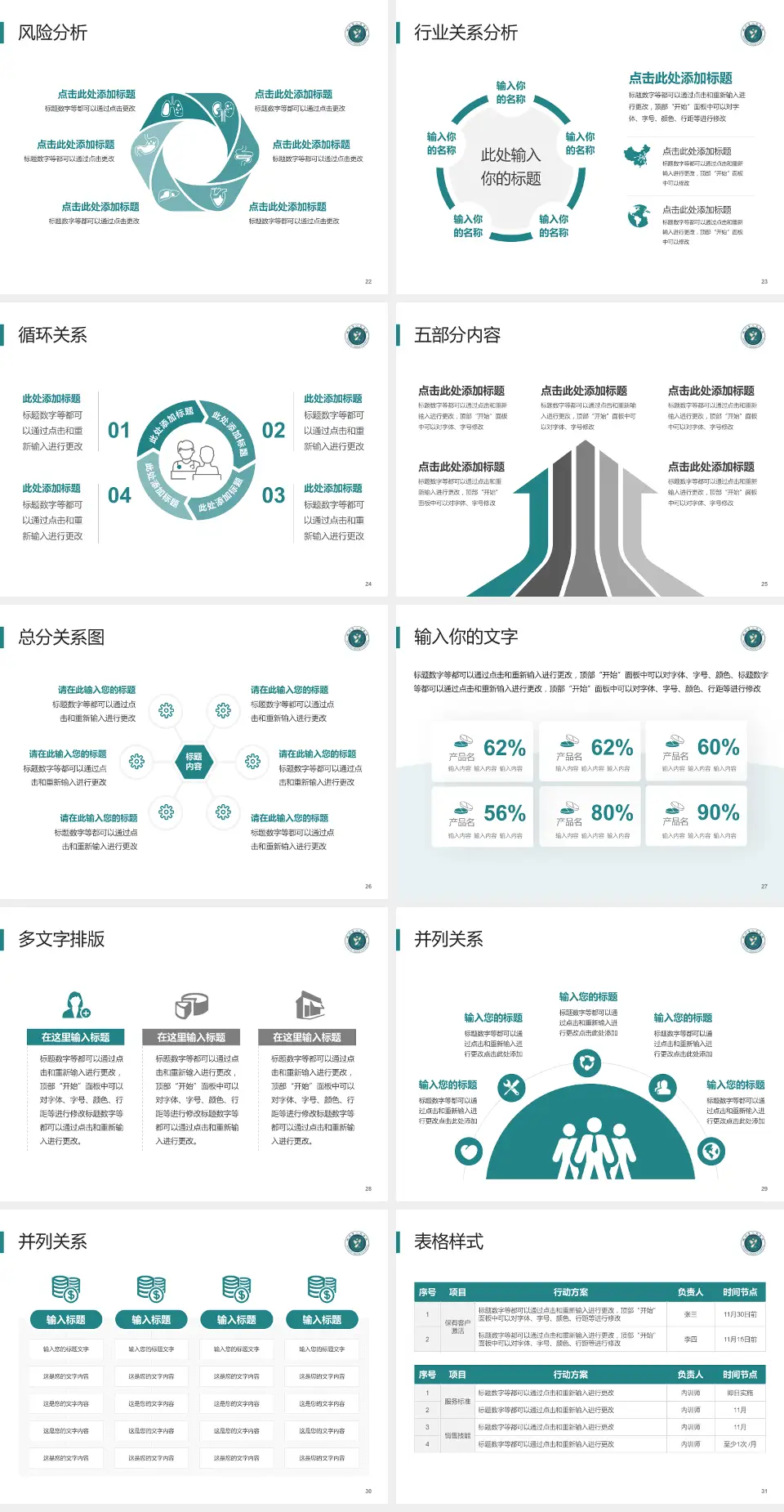 温州市第三人民医院科室介绍与推广PPT模板4:3格式幻灯片预览图4