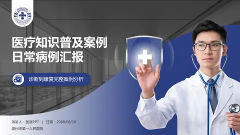 湖州市第一人民医院医疗知识普及PPT模板