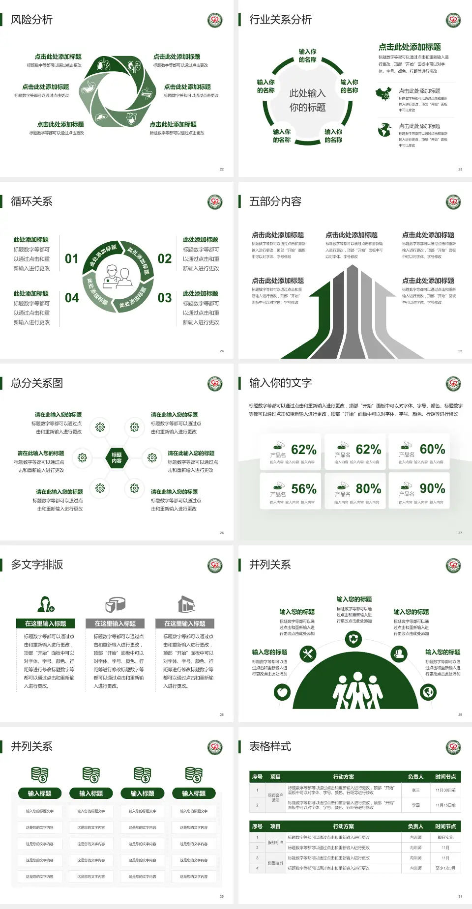 中国人民解放军陆军第八十二集团军医院科室介绍与推广PPT模板4:3格式幻灯片预览图4