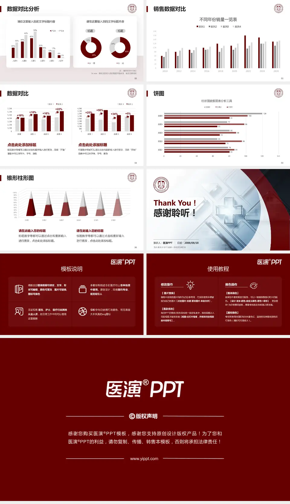 温州医科大学附属第一医院龙港院区医疗行业比赛专用PPT模板16:9格式幻灯片预览图7