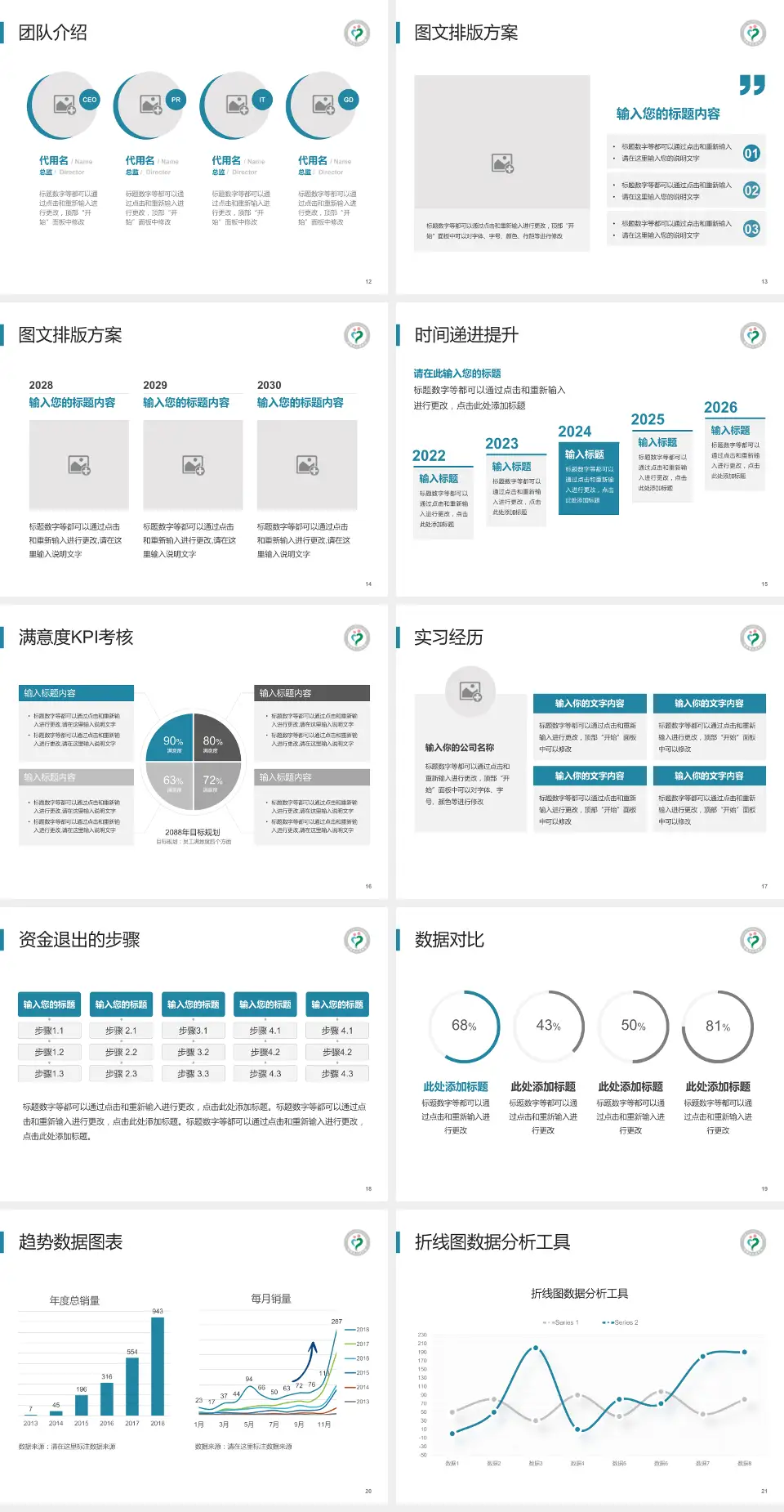 衢州市人民医院培训与教育PPT模板4:3格式幻灯片预览图3