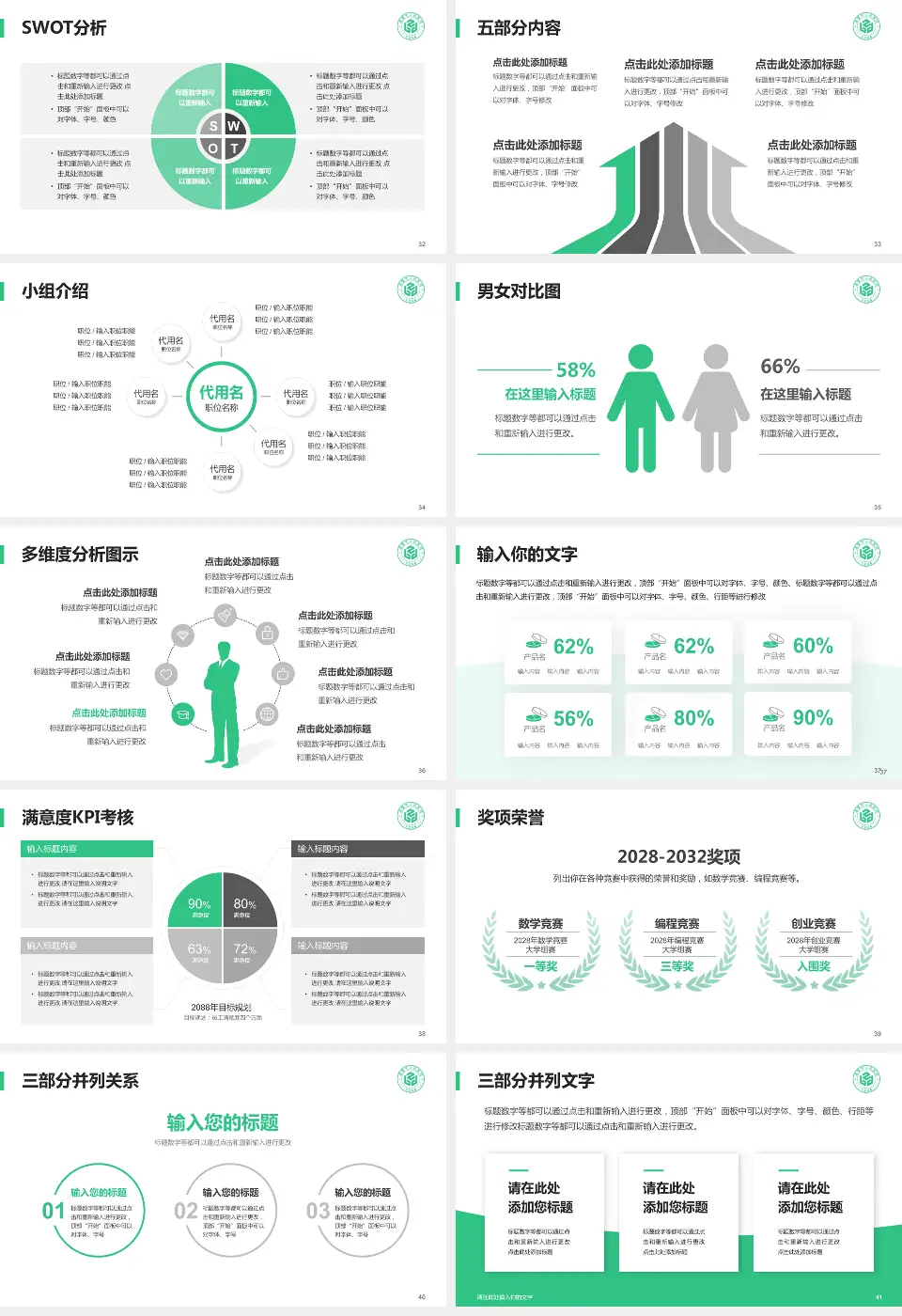 诸暨市人民医院医疗行业比赛专用PPT模板16:9格式幻灯片预览图5