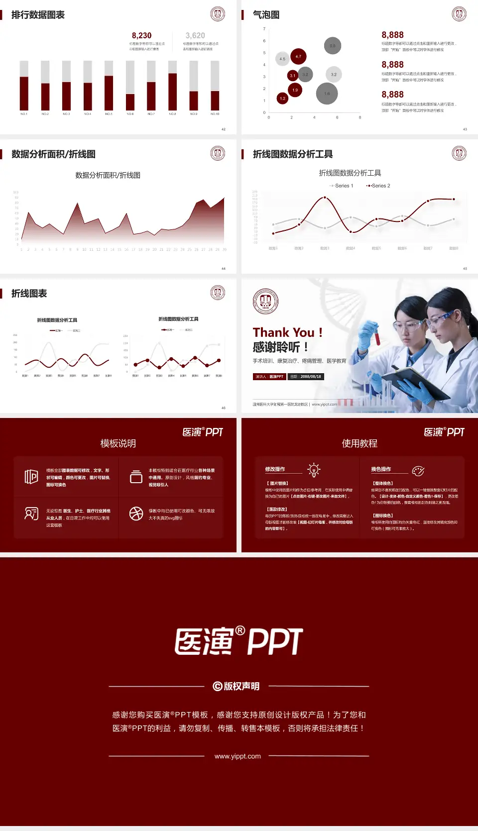 温州医科大学附属第一医院龙港院区科研成果展示PPT模板16:9格式幻灯片预览图6