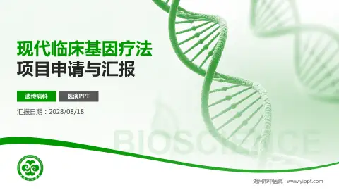 湖州市中医院项目申请与汇报PPT模板