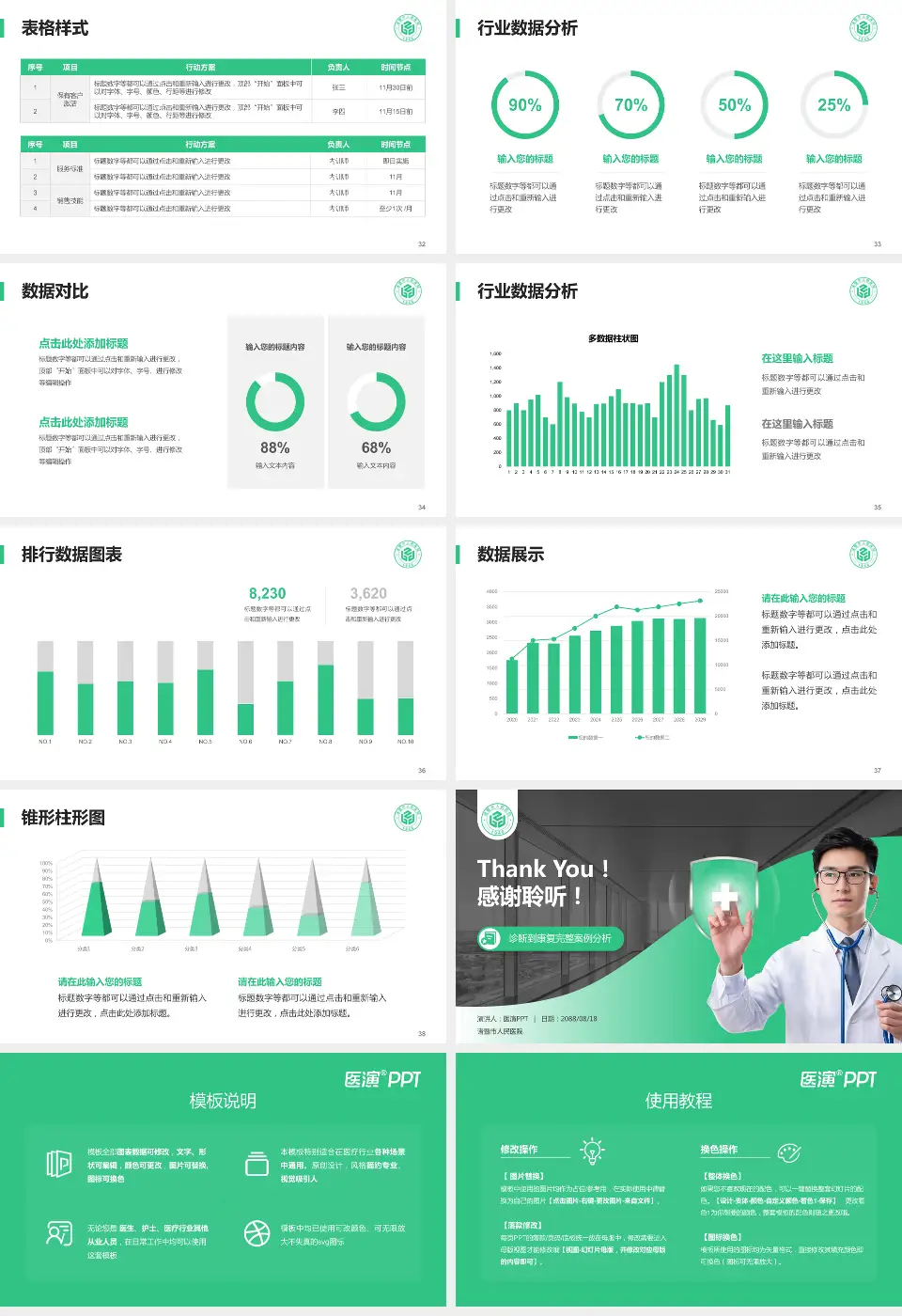 诸暨市人民医院医疗知识普及PPT模板16:9格式幻灯片预览图5