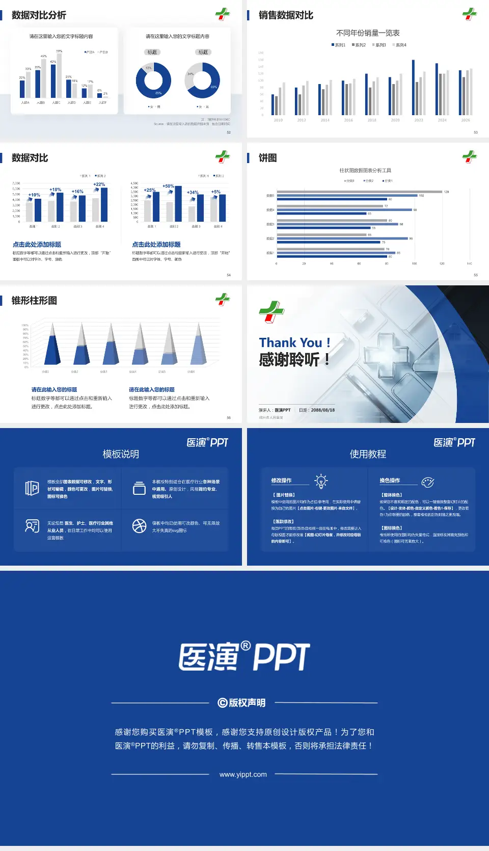 绍兴市人民医院医疗行业比赛专用PPT模板16:9格式幻灯片预览图7
