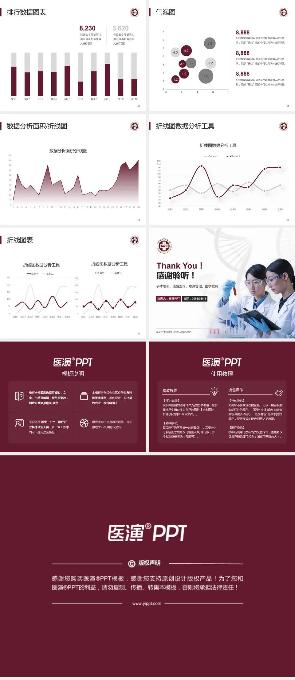 瑞安市中医院科研成果展示PPT模板4:3格式幻灯片预览图6