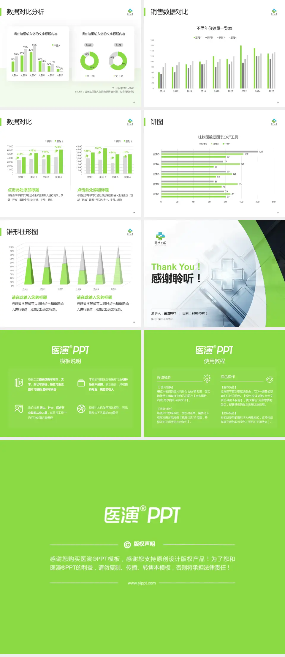 衢州市第二人民医院医疗行业比赛专用PPT模板4:3格式幻灯片预览图7