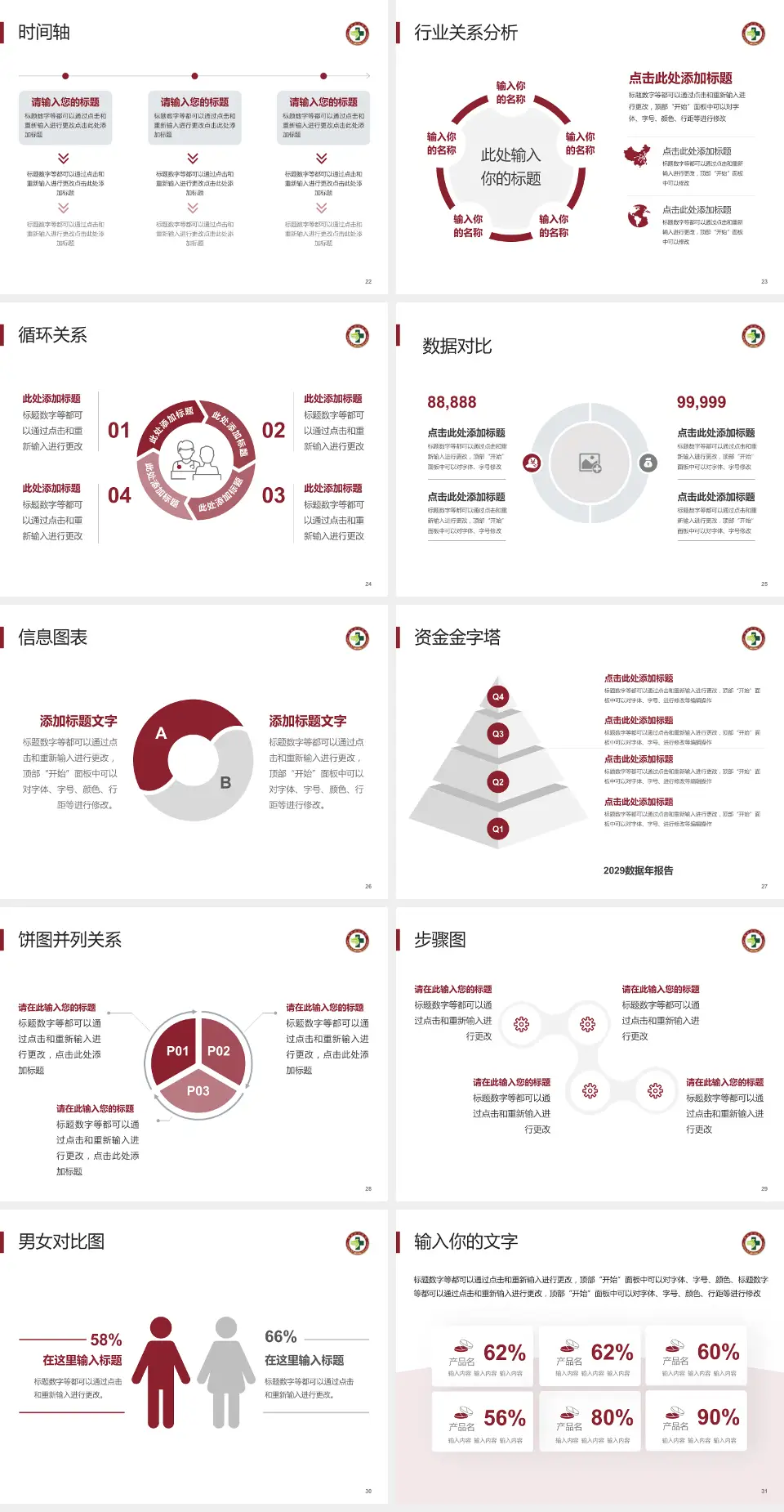 温州市中医院六虹桥院区医院管理报告PPT模板4:3格式幻灯片预览图4