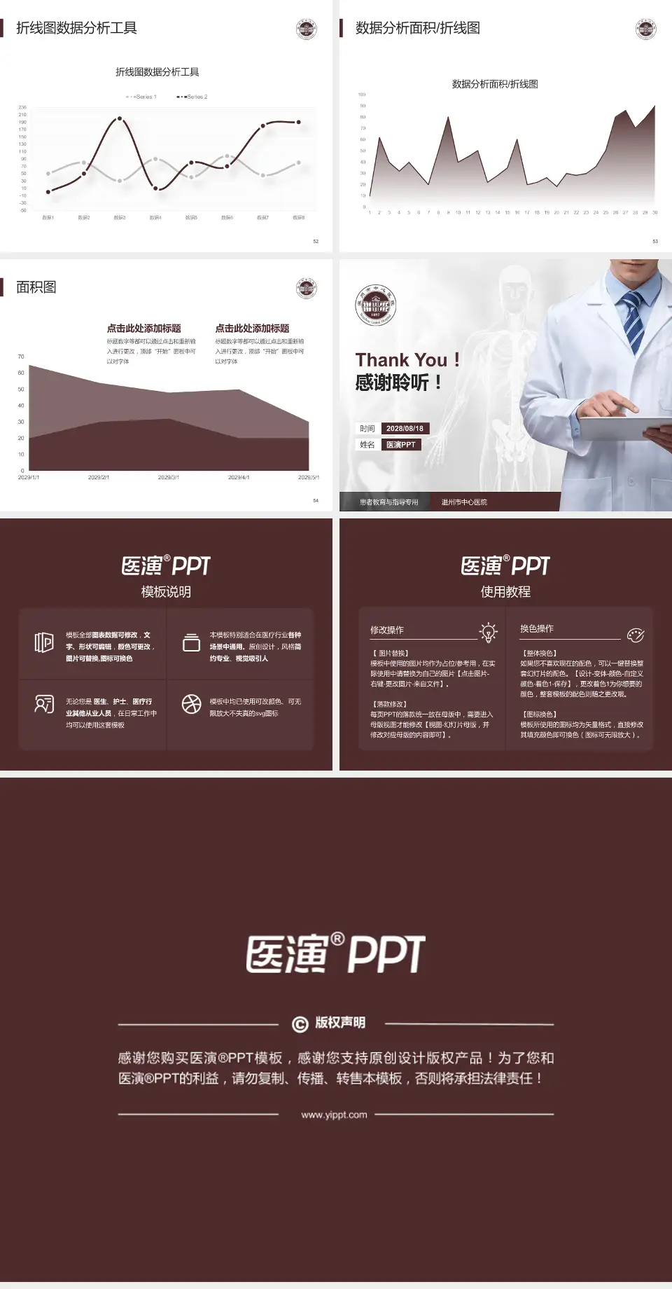 温州市中心医院患者教育与指导PPT模板4:3格式幻灯片预览图7