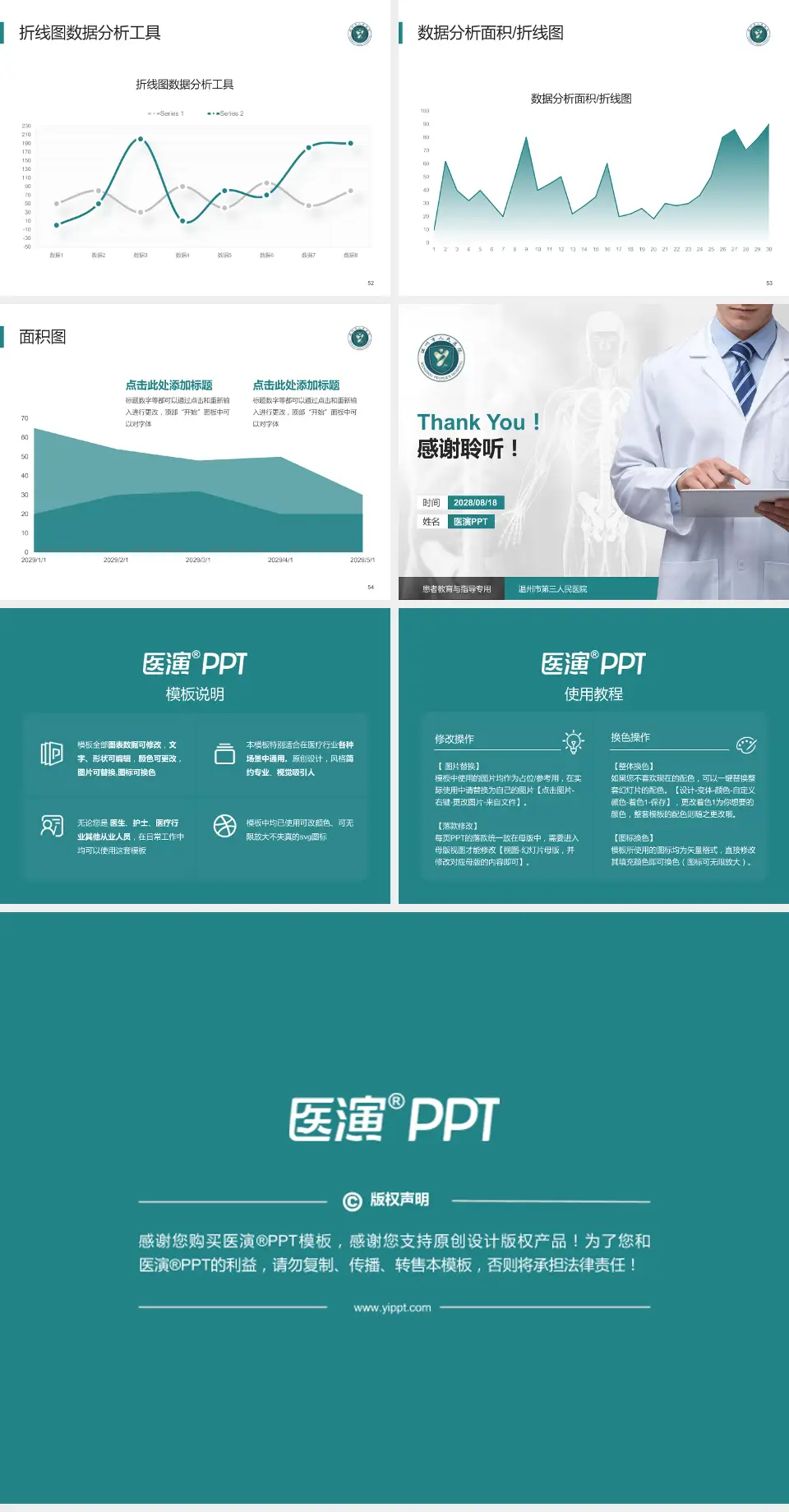 温州市第三人民医院患者教育与指导PPT模板4:3格式幻灯片预览图7