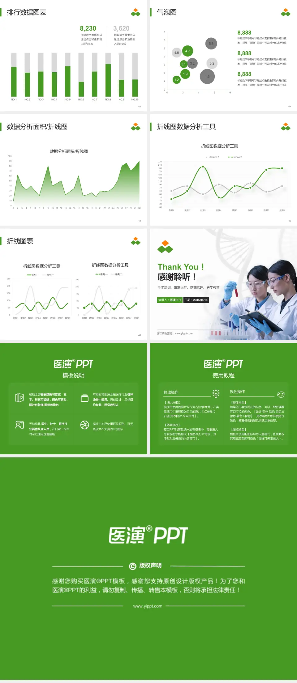 浙江萧山医院科研成果展示PPT模板4:3格式幻灯片预览图6