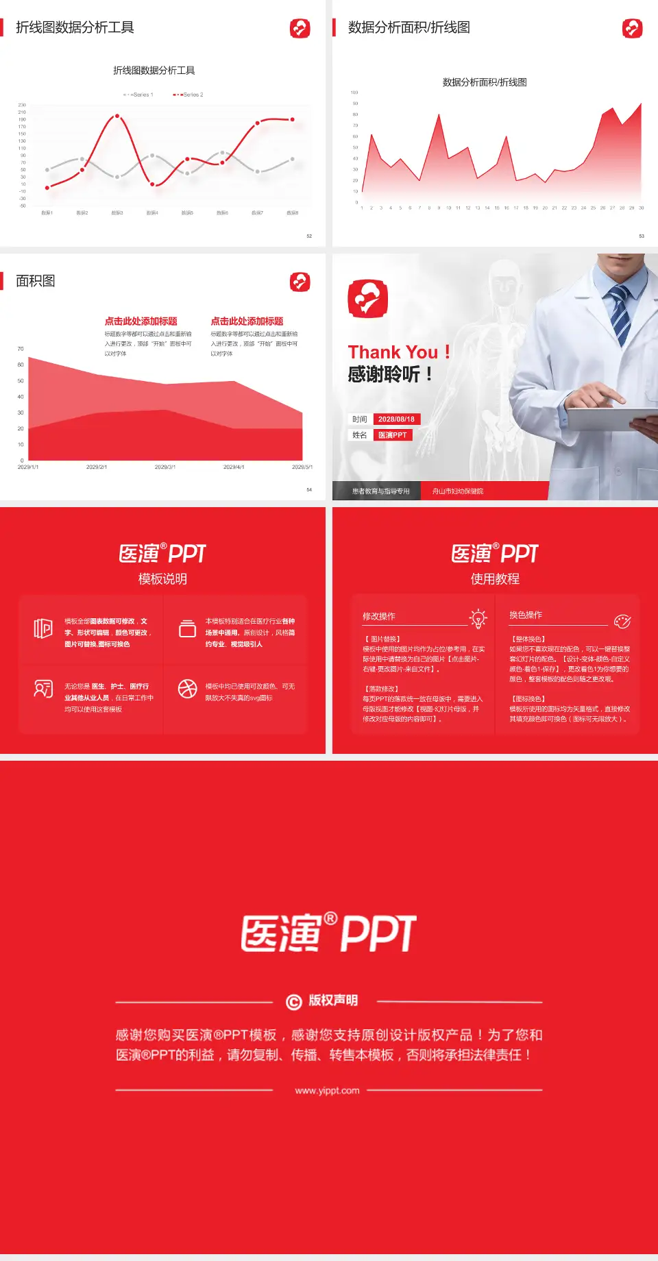 舟山市妇幼保健院患者教育与指导PPT模板4:3格式幻灯片预览图7
