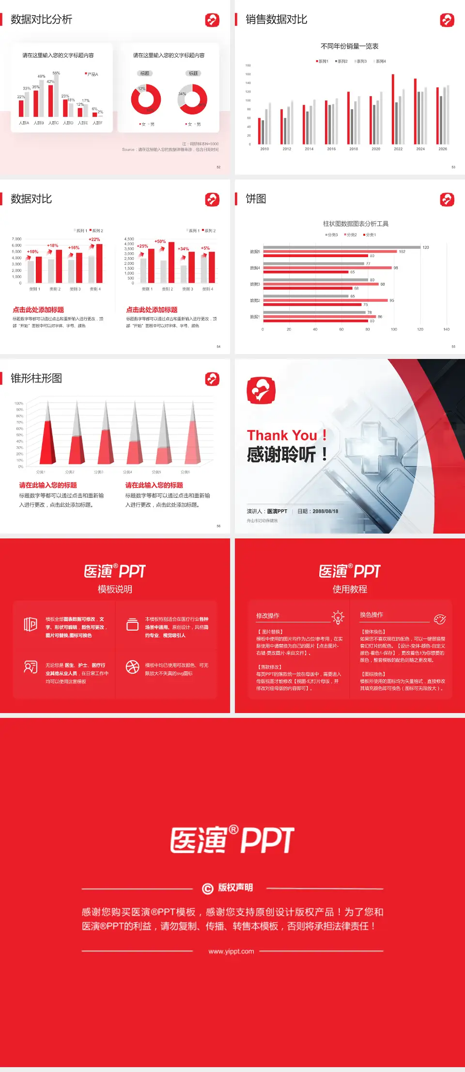 舟山市妇幼保健院医疗行业比赛专用PPT模板4:3格式幻灯片预览图7